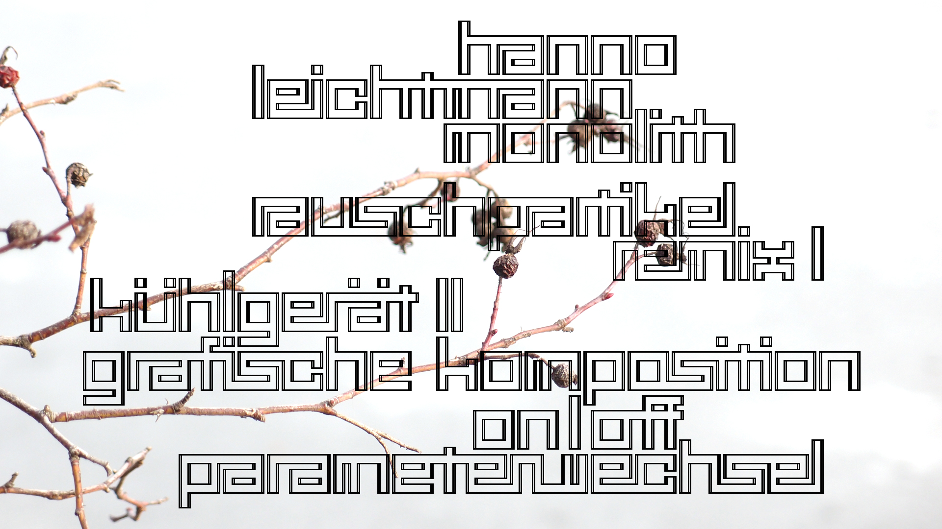 2021-03-10 Hanno Leichtmann - 1996 Monolith (rauschpartikel Remix 1 - 3)